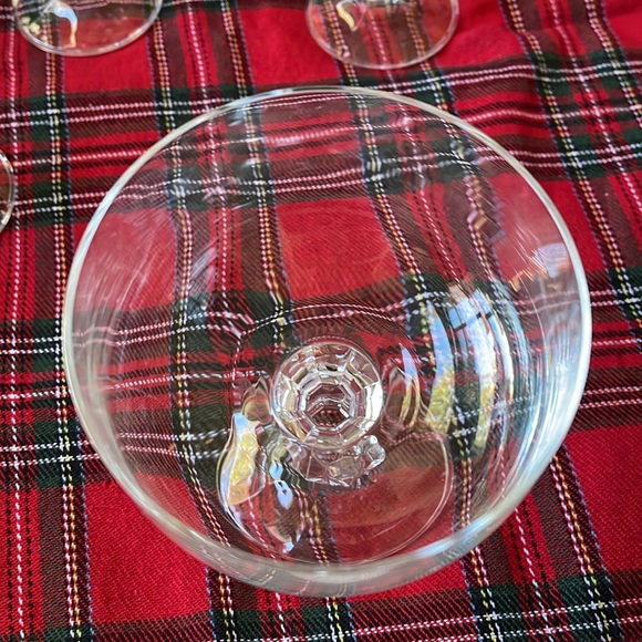 Czech Bohemian clear Crystal Goblets Sterna Design set of 4 champagne coups - Picture 4 of 8